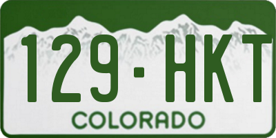 CO license plate 129HKT