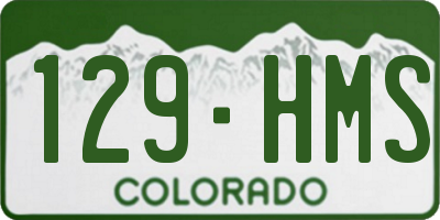 CO license plate 129HMS