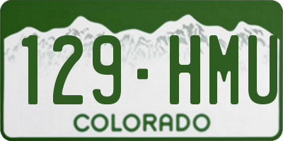 CO license plate 129HMU