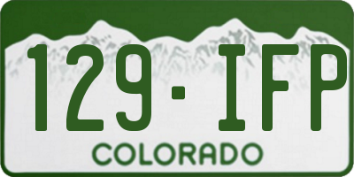 CO license plate 129IFP