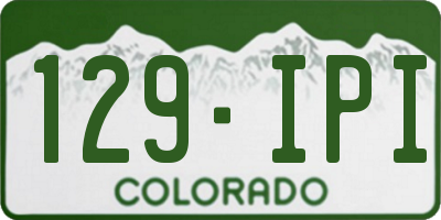 CO license plate 129IPI