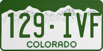 CO license plate 129IVF