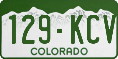 CO license plate 129KCV