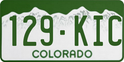 CO license plate 129KIC
