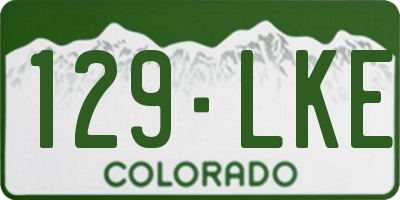 CO license plate 129LKE