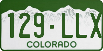 CO license plate 129LLX