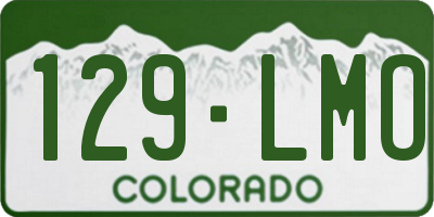 CO license plate 129LMO