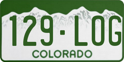 CO license plate 129LOG