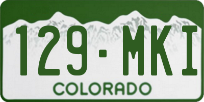 CO license plate 129MKI