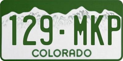 CO license plate 129MKP