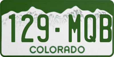 CO license plate 129MQB