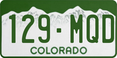 CO license plate 129MQD