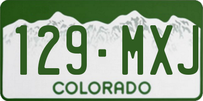 CO license plate 129MXJ