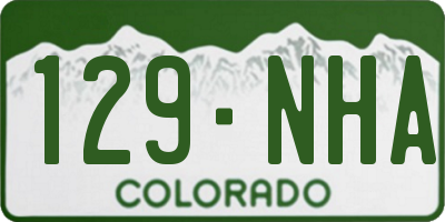 CO license plate 129NHA