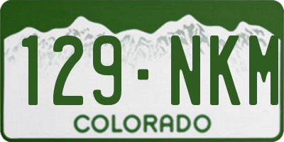CO license plate 129NKM