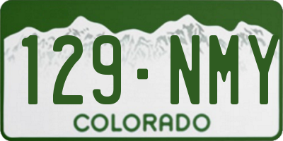 CO license plate 129NMY