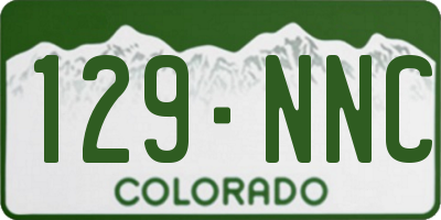 CO license plate 129NNC