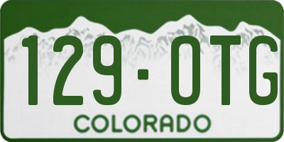 CO license plate 129OTG