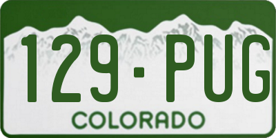 CO license plate 129PUG