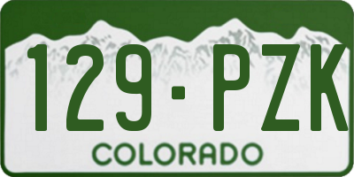 CO license plate 129PZK