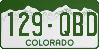 CO license plate 129QBD