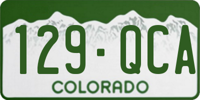 CO license plate 129QCA