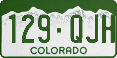 CO license plate 129QJH