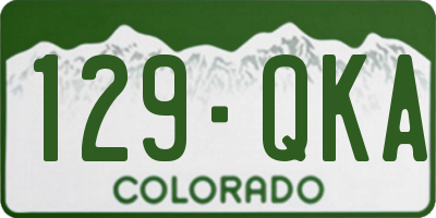 CO license plate 129QKA
