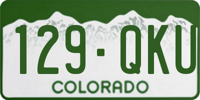 CO license plate 129QKU