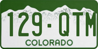 CO license plate 129QTM