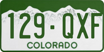 CO license plate 129QXF