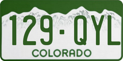 CO license plate 129QYL