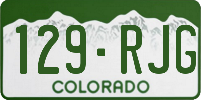 CO license plate 129RJG
