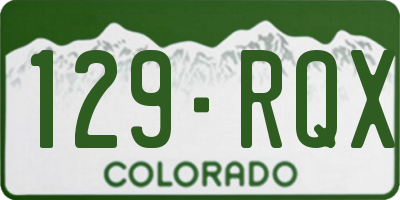 CO license plate 129RQX