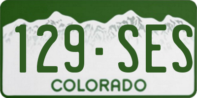 CO license plate 129SES