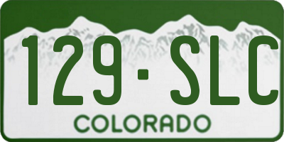 CO license plate 129SLC