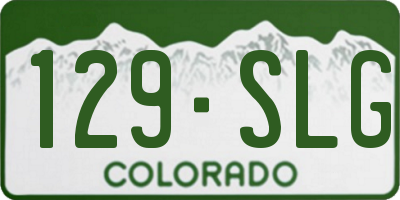 CO license plate 129SLG