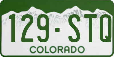 CO license plate 129STQ