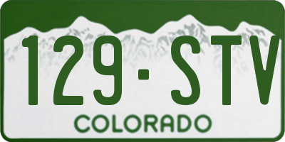 CO license plate 129STV