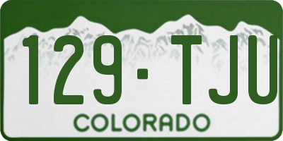 CO license plate 129TJU