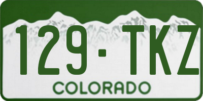CO license plate 129TKZ