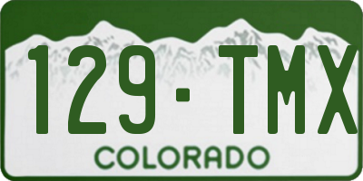CO license plate 129TMX