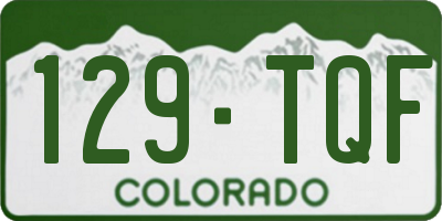 CO license plate 129TQF
