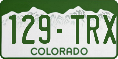 CO license plate 129TRX