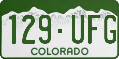 CO license plate 129UFG
