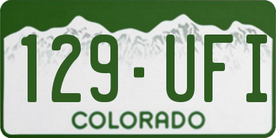 CO license plate 129UFI