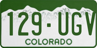 CO license plate 129UGV