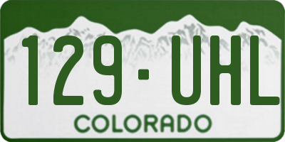 CO license plate 129UHL