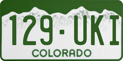 CO license plate 129UKI