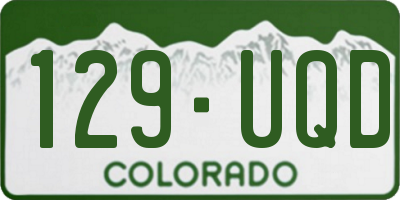 CO license plate 129UQD